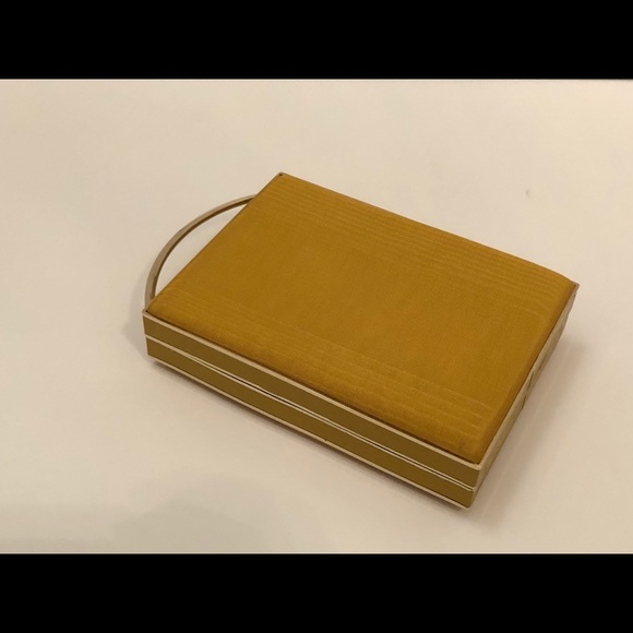 Woman Moire Clutch Mustard - Picture 3 of 5